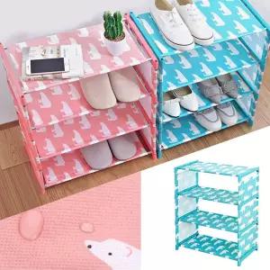 4단신발장 신발정리대 실내화 슬리퍼 현관 간이신발장 신발장 간이신발장