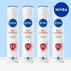 니베아 데오드란트 스프레이 드라이콤포트 200ml 4개