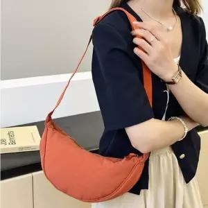 (색상 다크오렌지)HL] 크로스백 가방 여성 가벼운 여행용 반달