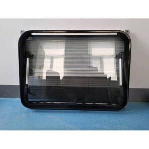 캠핑카창문 여닫이 교체용 500 300 캠핑 도어 창 블랙 이중 500x300mm 전면