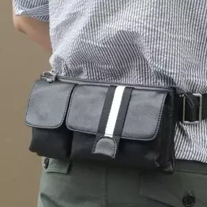 남성 가죽 슬링백 데일리 힙색 패션 크로스백 가방