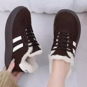겨울 여성 베이직 털안감 스니커즈 1P 보온 운동화 신발 스타일