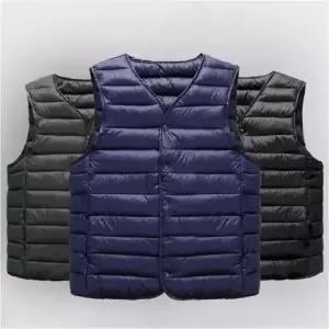 아우터 남녀공용 경량 겨울 패딩조끼 보온 이너베스트 v넥