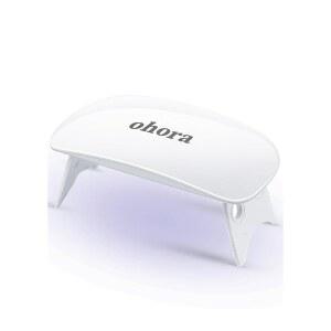 반경화 젤 네일 스트립용 오호라 케어 LED 램프 - 최대 6W, 타이머 2개(45초/60초), 아트 경화용 휴대용 램프, 스티커 및 스트립 전용