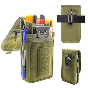 KATOK 벨트 도구 파우치, 휴대폰 홀더가 있는 전술 유틸리티 정리함, 전기 기술자, 핸디맨, 작업, 하이킹, 일상 사용을 위한 멀티 포켓이 내구성 높은 1000D 나일론 EDC 멀티툴 홀스터