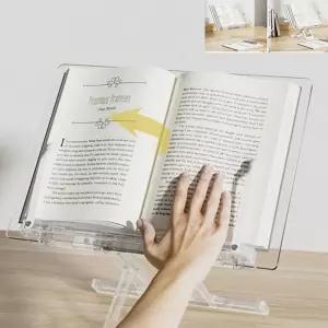 아크릴 독서대 책받침대 공부작업 업무 거치대 휴대 접이식 자유 각도조절 A4 A5 편리한