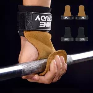 홈트러브 소가죽 헬스 스트랩 세트 블랙 브라운 헬스손목보호대 손목보호대 헬스용품 턱걸이 데드리프트