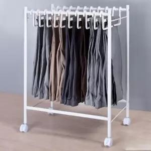 [라일리생활건강] Rly 이동식 바지 행거 옷걸이 드레스룸 정리 수납