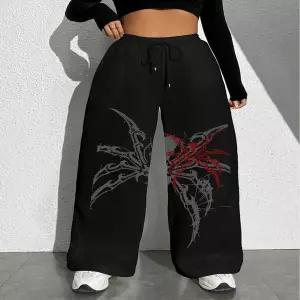 77 88 99 100 105 빅사이즈 레깅스 타이즈 팬츠 스판 요가 여성 여자 가을 겨울 독특한 거미 프린트 루즈