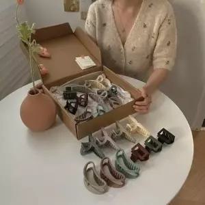 매트 세트 헤어 집게핀 심플 무광 한판 WEDD810