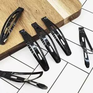 머리핀 집게핀 똑딱핀 세트 블랙 집게핀 똑딱핀 WECAA62