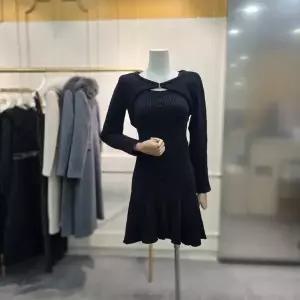 [에고이스트]메탈사 볼레로 SET 슬림 니트 원피스 EQ4KO160BK_CA