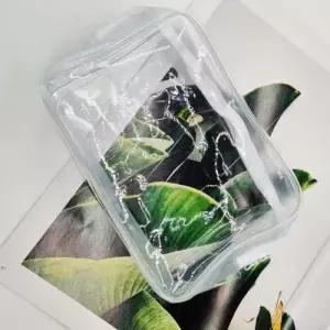 화이트 PVC 투명 방수 중형 WEE5C89