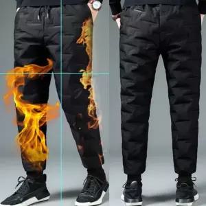 겨울용 보온 조거 팬츠 패딩 바이크 바지 밴딩 허리