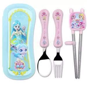 [오키즈]캐치티니핑6 수저포크케이스세트-사뿐핑 풀커버 교정용 YP5617 (T0004)