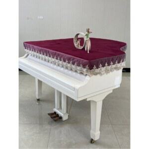 그랜드 피아노 덮개 레이스 레트로 방진 빨간색 170사이즈 37x57 벨벳