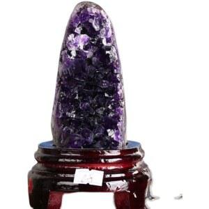 천연 자수정 장 원석 Aㅣ21.5x6.5x26cm 자갈 공예품 개업 지적 서재