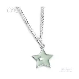 클루아조네코리아 키즈 은목걸이 스터링실버 스타 각인가능 CeK Kids 8194GKN