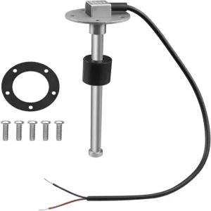 240-33옴 8(200mm) 해상 보트 트럭 차량 연료 수위 게이지 센서 스테인리스 스틸 탱크 송신기 5홀
