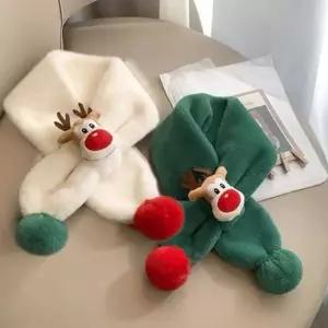 크리스마스 루돌프 퍼 머플러 아동 목도리 키즈 유아 성탄절 교회 선물 단체 어린이집 단체