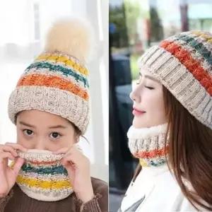 방한 넥워머 세트 가족 코디 CAP 엄마 비니 모자 남성 패션 가족룩 무지 아동 고리