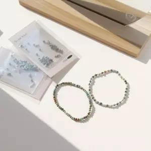 (상품선택 베이직)탄생석 비즈팔찌 만들기 세트 DIY 2TYPE 12월 터키석 석 원석 비즈 우정 팔찌 키트 선물