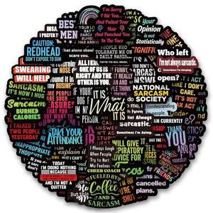 SXDAIZJSYM 63 PCS 비꼬는 스티커 - 스내키를 가진 성인을 위한 재미있는 스티커, 물병, 노트북, 휴대폰, 하드햇, 범퍼, 선물용 유머러스한 명언