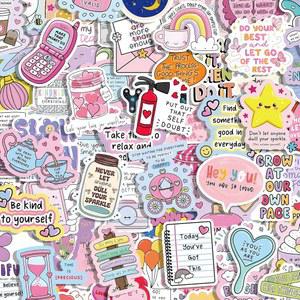 성인 여성 청소년을 위한 홀로그램 긍정 확인 스티커 100개, 워터 보틀 저널 비전 보드 컴퓨터 노트북 휴대폰용 방수 비닐 영감 인용