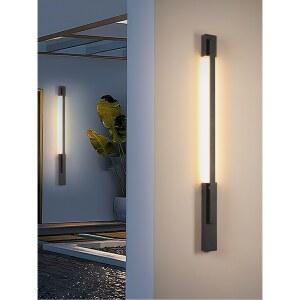 스마트 가능한 야외 정원 가정용 LED 방수 제어 벽등 IP65 블랙 모던 램프