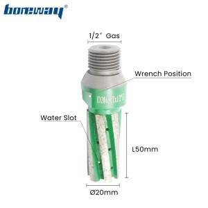 보로웨이 다이아몬드 핑거 비트 D20*50T, 화강암 석재 세면대용 강화 바닥 1/2