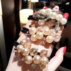 [셀러에이드]위드기프트 3개세트 크리스탈 진주헤어끈 포니테일 헤