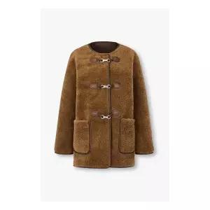 보브신세틱 퍼 토글 하프 무스탕 코트 7155475003 882423