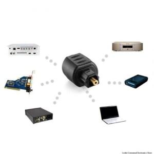 광학 오디오 어댑터 3.5mm 블랙 암 미니 소형 호환 잭 플러그-디지털 토스링크 수