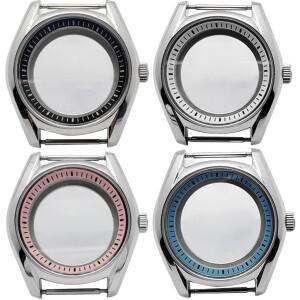 [호환품]NH35 ETA2824 PT5000 스테인레스 스틸 사파이어 자동 운동 액세서리 부품 용 40mm 실버 시계 케이