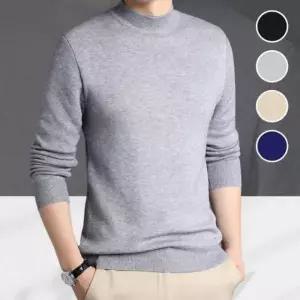 남성용 목폴라 니트 티셔츠 봄가을 이너웨어 스웨터