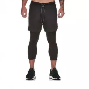 남성용 7부 스포츠 레깅스 트레이닝 반바지 운동복