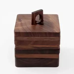 우드 소재 컵받침 테이블 코스터 컵