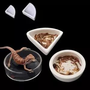 파충류 전용 도자기 식수기 코너형 물그릇 테이블웨어