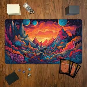 랜드스케이프 아트 매직 게임 매트 TCG CCG 트레이딩 카드 테이블 35x60cm 플레이매트 고무 마우스 패드 파