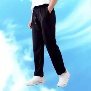 쿨 밴딩 세미와이드 여름용 일자핏 트레이닝 팬츠 쿨링 츄리닝 바지
