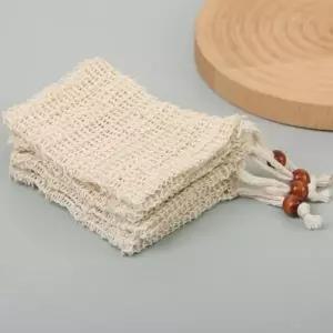 ( )화이트 메쉬 망 소품 파우치 비누 거품망 주머니 2P