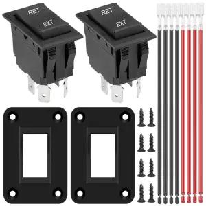 DKARDU 2개 순간 역극성 스위치 12V 20A DPDT 4핀 3핀 ON-OFF 파워 잭 로커 RV 자동차용 모터 KCD2 크림프