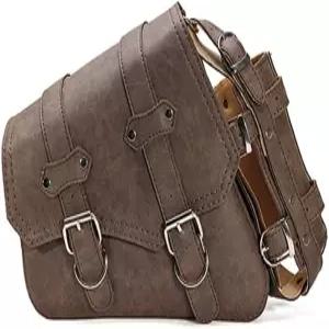 릴러 브라운 모터사이클 새들백 왼쪽 레트로 공구 보관 가방 러기지 PU 가죽 유니버설 사이드백 앞 리어백