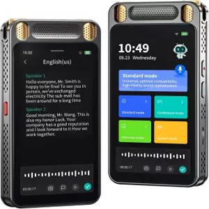 재생 기능이 있는 AI 음성 녹음기 무제한 전사 요약 번역 디지털 휴대용 음성-텍스트 회의 및 전사기