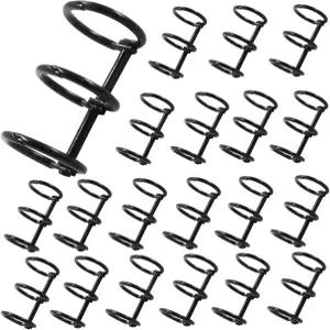 본시코키 20개 3개의 링 메탈 루즈 바인더 스냅 스플릿 내경 20mm DIY 여행 일기용 도서 사진 앨범 바인딩