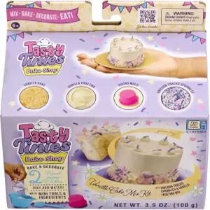 골리앗 테이스티 티니 베이크 샵 바닐라 케이크 믹스 키트와 유니콘 트랙 스프링클 프로스팅 앤 데코레이션