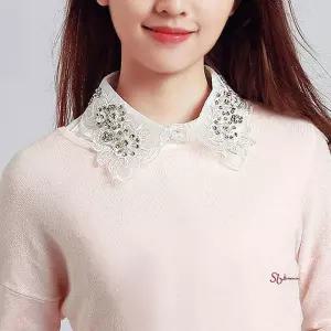 큐빅레이스 넥카라 레이어드칼라 훼이크목폴라 페이크bcd658