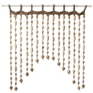 원목구슬 비즈발 공간분리 공간 블라인드 단일 발 원목 주방 구슬