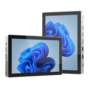 HEIGAOLAPC 미니 PC 셀러론 N95, Win 11 Pro 컴퓨터 16GB RAM 512GB eMMC, 7인치 HD IPS 터치스크린 홈/오피스용 소형 데스크톱 4K 듀얼 디스플레이, HDMI/USB/WiFi5/BT5.0/타입-C/듀얼 기가비트 LAN