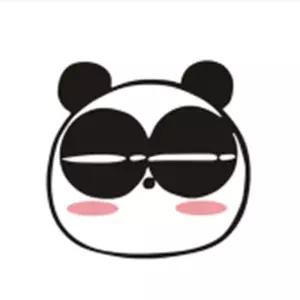 부끄판다 차량용스티커 블랙 차꾸미기